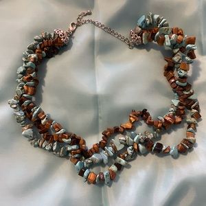 Turquoise and tigers eye necklace